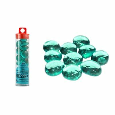 CHX01146: Glass Stones Tube - Teal (25)