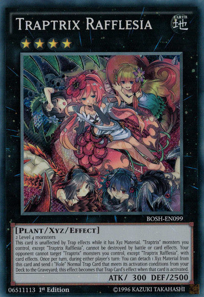 Traptrix Rafflesia (BOSH-EN099) Secret Rare - Near Mint 1st Edition