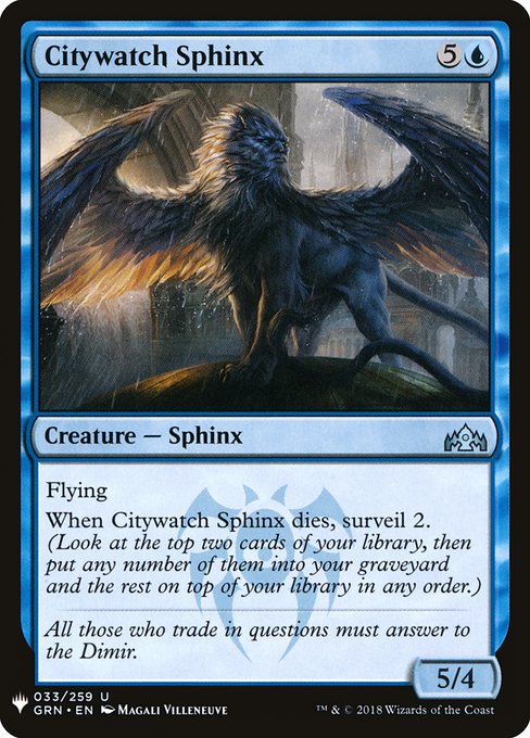 Citywatch Sphinx [Mystery Booster #0318] (GRN-U)