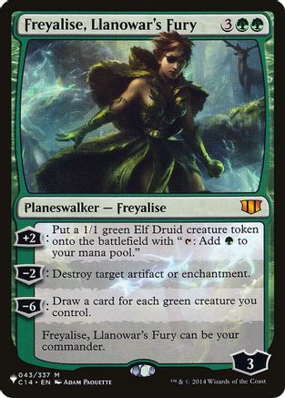 Freyalise, Llanowar's Fury (C14-M-LIST) Damaged