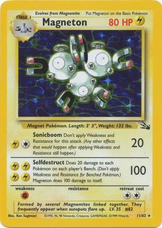 Magneton - 11/62 (FO) Holo Rare - Near Mint Unlimited Holofoil