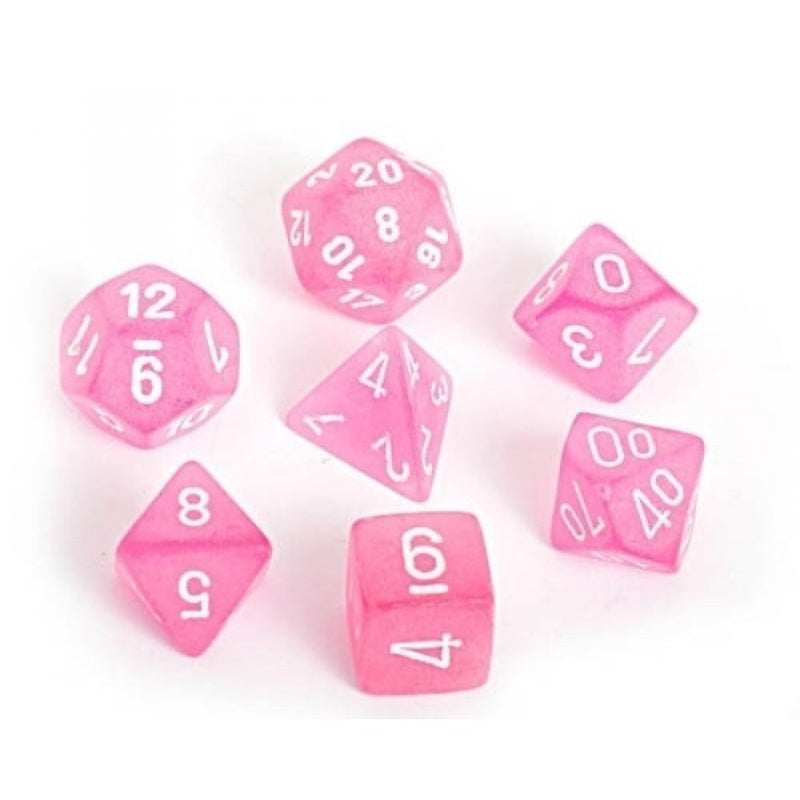 CHX27464: Frosted - Poly Set Pink w/white (7)