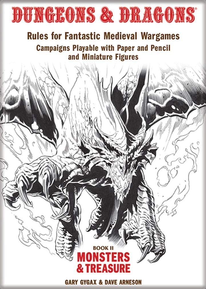Dungeons & Dragons Book Cover Series 1 Magnet - Rule Book II Monsters and Treasures