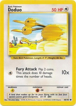 Doduo - 048/102 (BS) Common - Near Mint