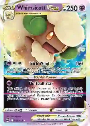Whimsicott VSTAR - 065/172 (SWSH09) Ultra Rare - Near Mint Holofoil