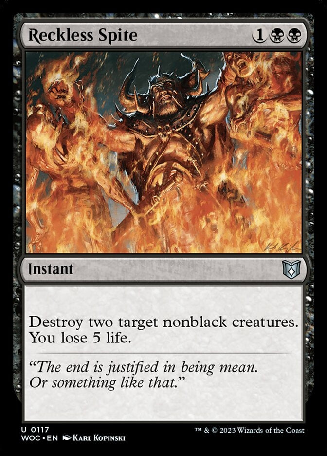 Reckless Spite [#0117 Reprints] (WOC-U)