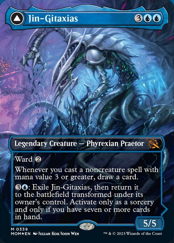 Jin-Gitaxias // The Great Synthesis [#0339 Alternate-Art Borderless] (MOM-M-FOIL)