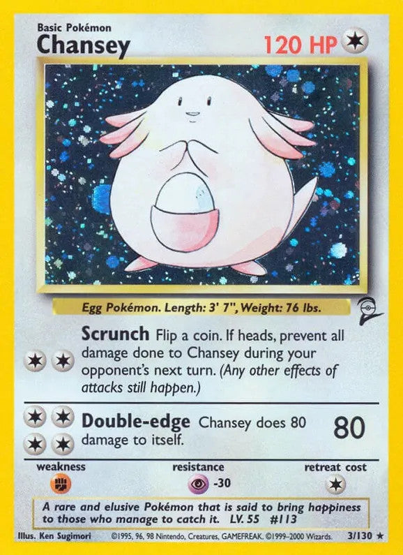 Chansey - 003/130 (BS2) Holo Rare - Near Mint Holofoil