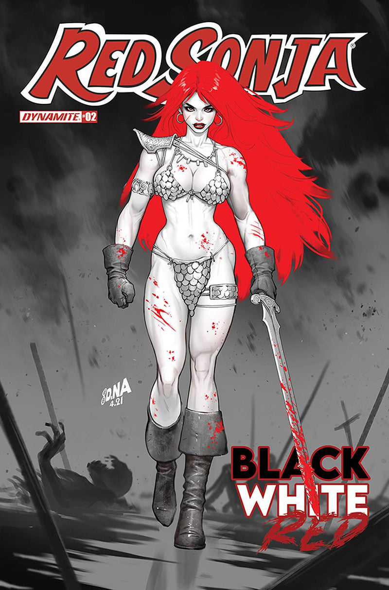 RED SONJA BLACK WHITE RED