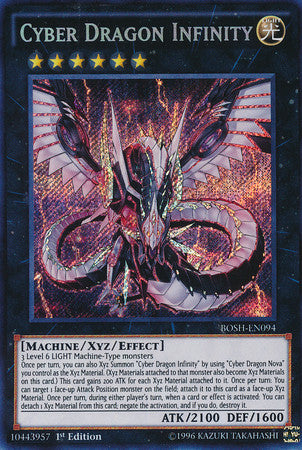 Cyber Dragon Infinity (BOSH-EN094) Secret Rare - Near Mint 1st Edition