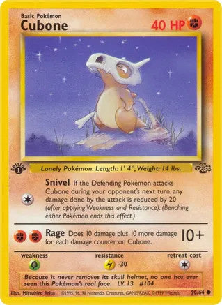 Cubone - 50/64 (JU) Common - Near Mint Unlimited