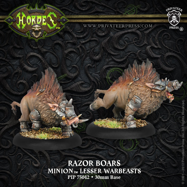 Hordes: Minions - Farrow: Razor Boars, Lesser Warbeasts (2 Metal)