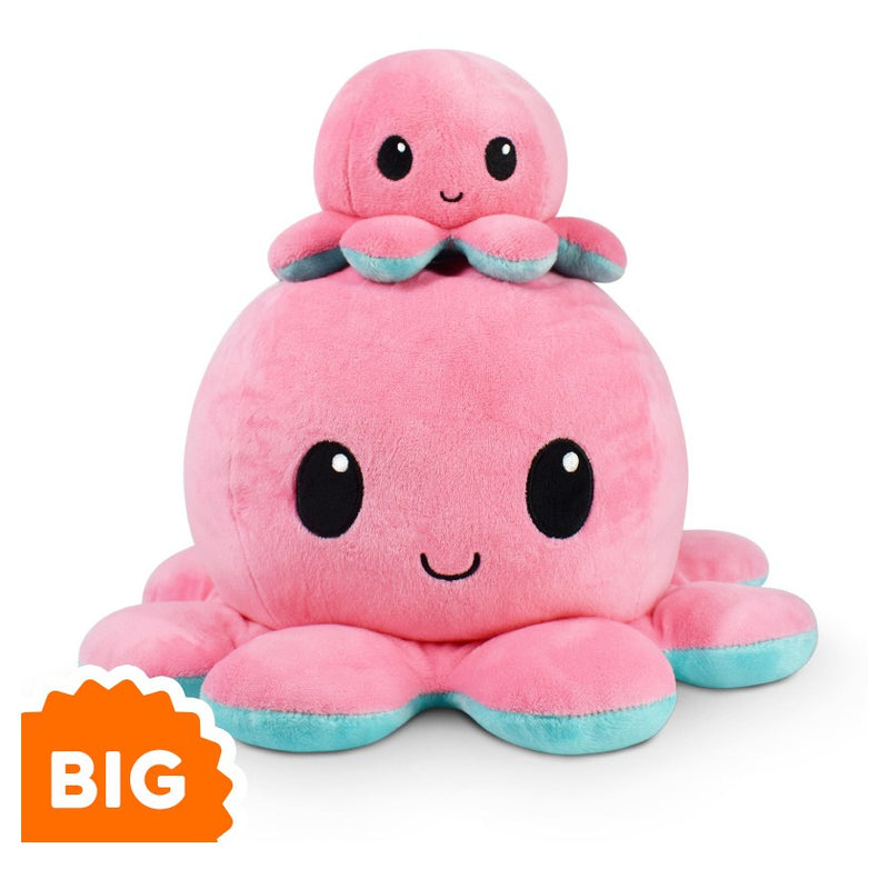 Reversible BIG Plush: Octopus - Pink & Aqua