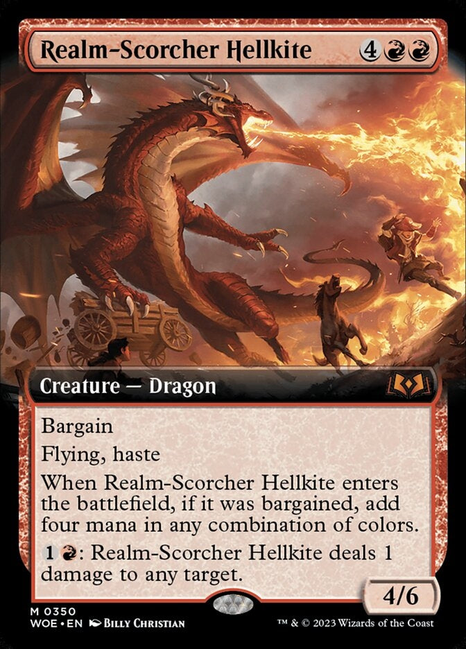 Realm-Scorcher Hellkite [#0350 Extended Art] (WOE-M)