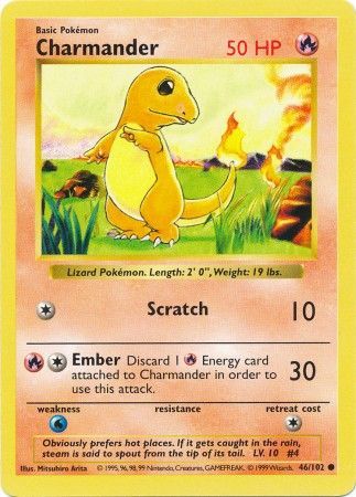 Charmander - 046/102 (BSS) Common - Near Mint Unlimited