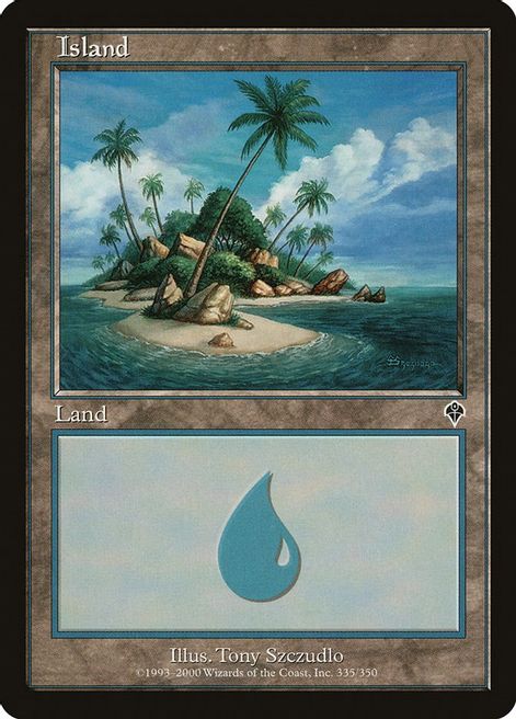 Island [#335] (INV-C-FOIL) Moderate Play