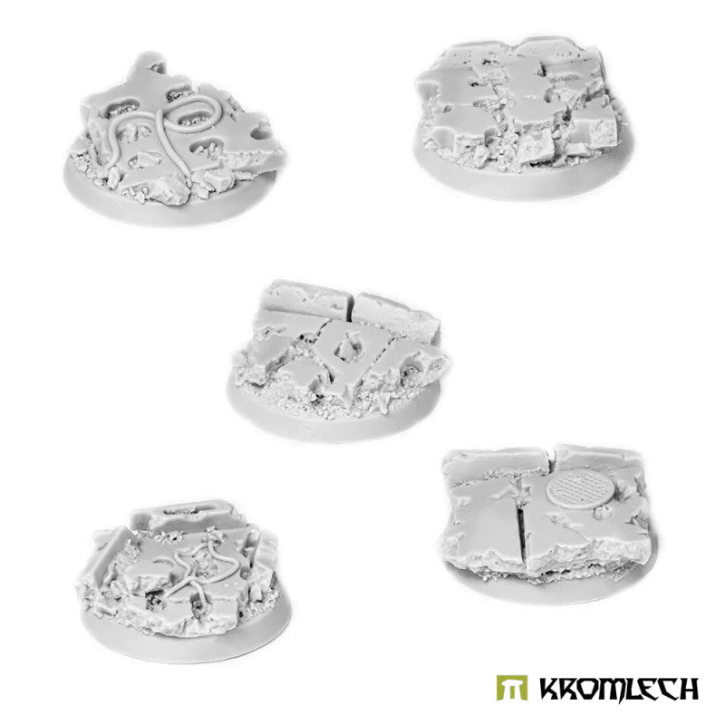 Kromlech KRRB052: Concrete Slabs Round 25mm Set 3 (10)