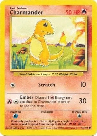 Charmander - 046/102 (BS) Common - Near Mint