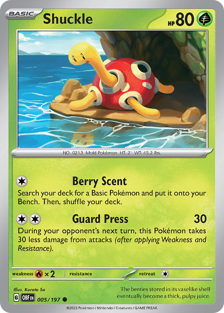 Shuckle - 005/197 (OBF) Common - Near Mint