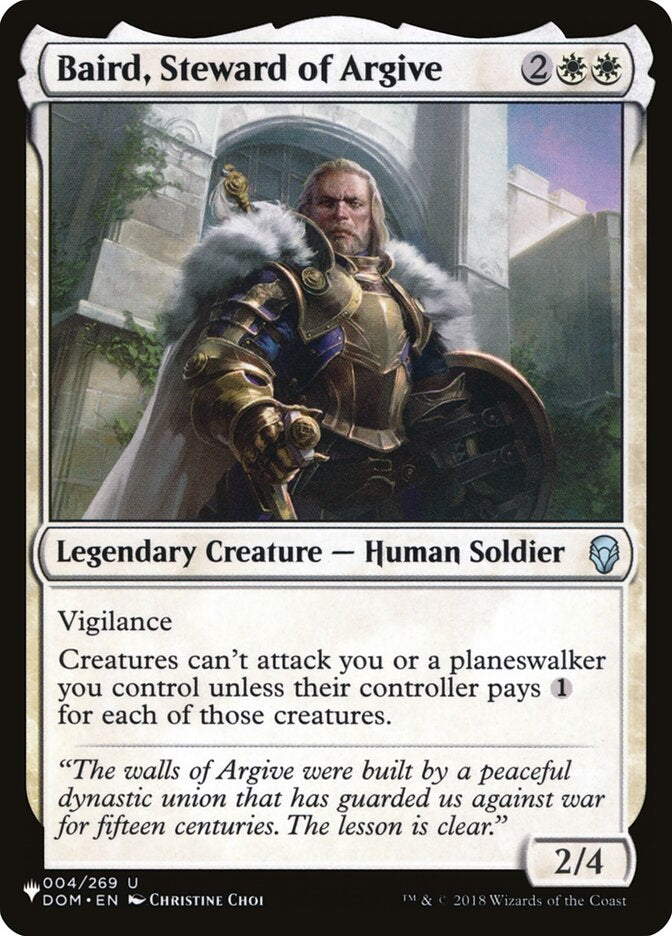 Baird, Steward of Argive (DOM-U-LIST)