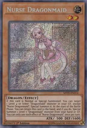 Nurse Dragonmaid (MYFI-EN014) Secret Rare 1st Edition