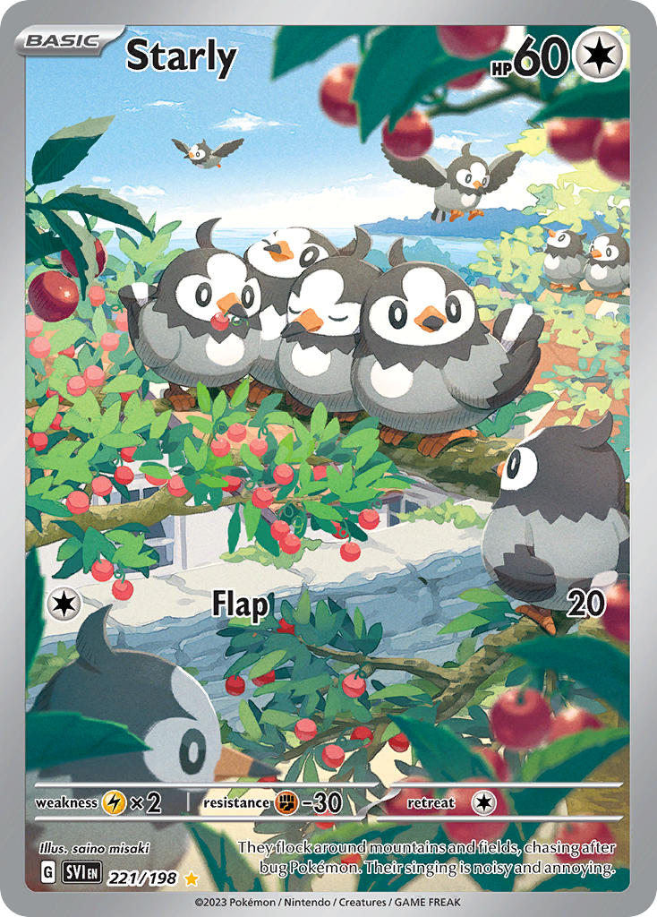 starly full art pokemon card Scarlet & Violet 30 / 1 Artist Starly | Pokmon Cards and