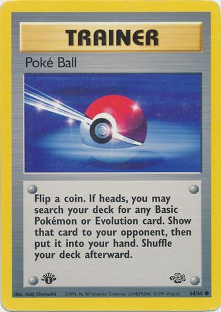 Poke Ball - 64/64 (JU) Common - Near Mint 1st Edition