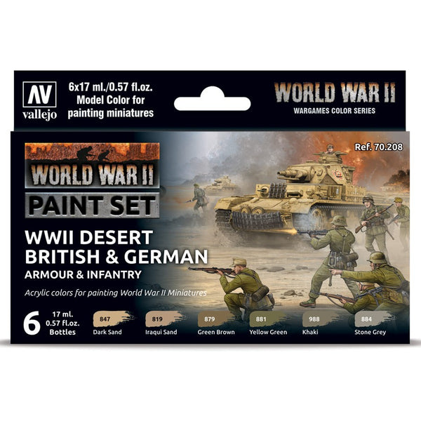 Model Color: World War II Paint Set - WWII Desert British and German Armour and Infantry