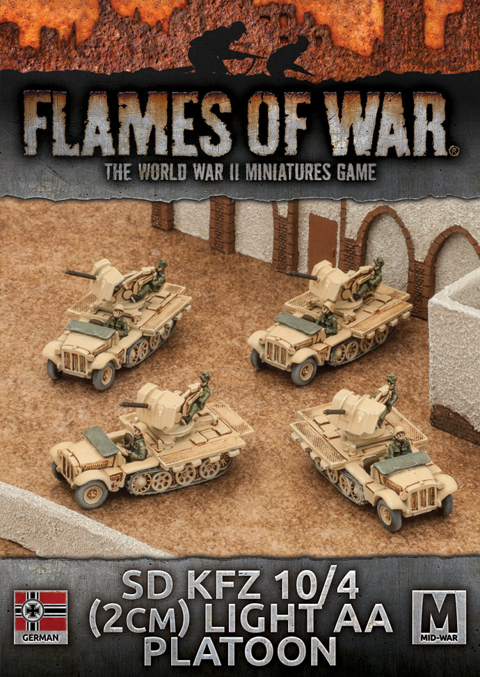 Flames of War: WWII: German (GBX94) - Sd Kfz 10/4 (2cm) Light AA Platoon (Mid)