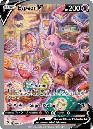 Espeon V (Alternate Full Art) - 180/203 (SWSH07) Ultra Rare - Near Mint Holofoil