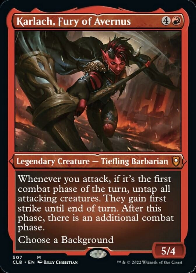 Karlach, Fury of Avernus [#507 Etched Foil] (CLB-M)