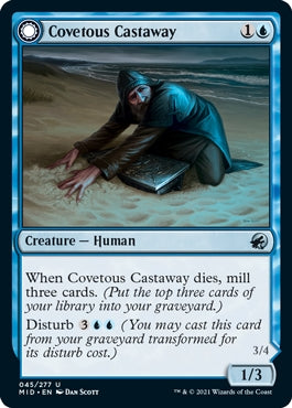 Covetous Castaway//Ghostly Castigator (MID-U)