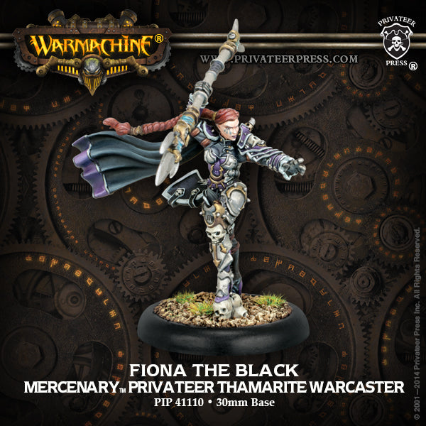 Warmachine: Mercenaries - Privateer: Fiona the Black, Thamarite Warcaster (Metal)