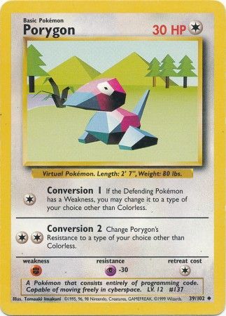 Porygon - 039/102 (BS) Uncommon - Near Mint