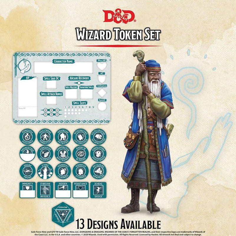 D&D 5E: Wizard Token Set