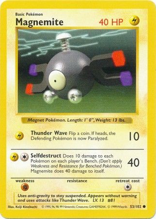 Magnemite - 053/102 (BSS) Common - Near Mint Unlimited