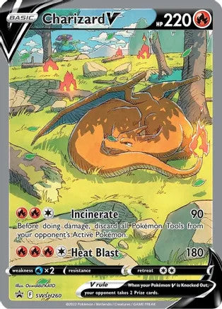 Charizard V - SWSH260 (SWSH:PR) Promo - Damaged Holofoil