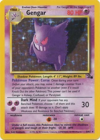 Gengar - 05/62 (FO) Holo Rare - Near Mint Unlimited Holofoil