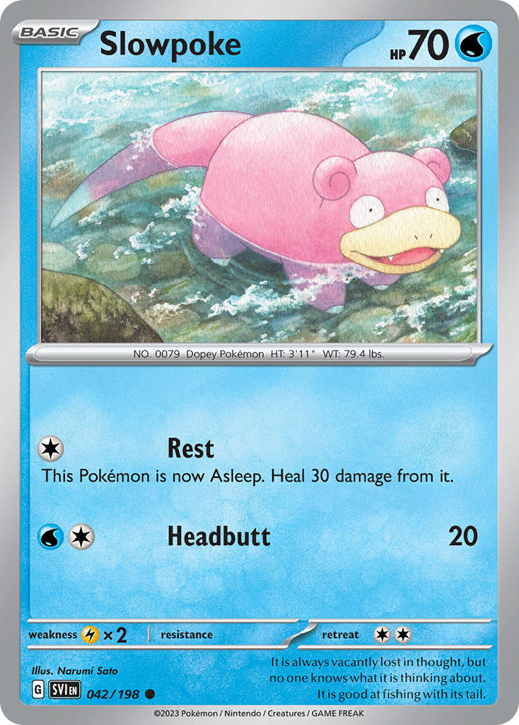 Slowpoke - 042/198 (SV1) Common - Near Mint