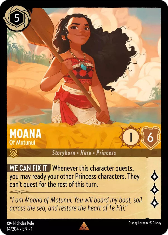 Moana - Of Motunui (The First Chapter 14/204) Rare - Near Mint