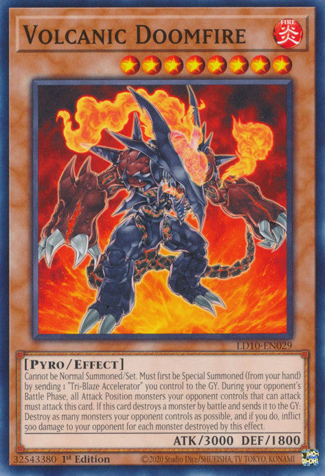 Volcanic Doomfire (LD10-EN029) Common - Near Mint 1st Edition