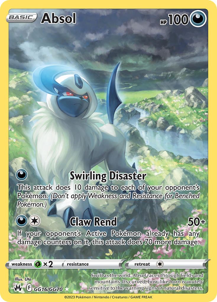 Absol - GG16/GG70 (CRZ:GG) Holo Rare -  Near Mint Holofoil