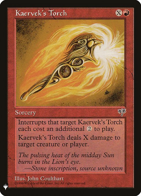Kaervek's Torch [Mystery Booster #0986] (MIR-C)