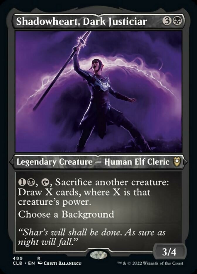 Shadowheart, Dark Justiciar [#499 Etched Foil] (CLB-R)