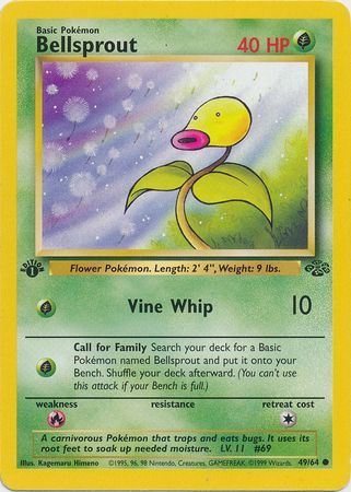 Bellsprout - 49/64 (JU) Common - Near Mint 1st Edition