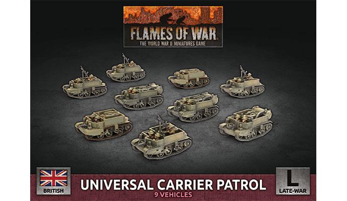 Flames of War: WWII: British (BBX55) - Universal Carrier Patrol (Plastic) (Late) (04/04/20)