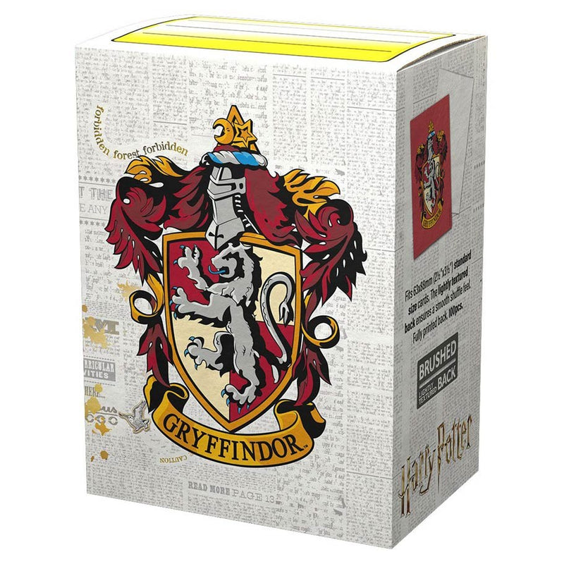 Dragon Shield: Standard - Brushed Art: Harry Potter - Gryffindor 100 Count