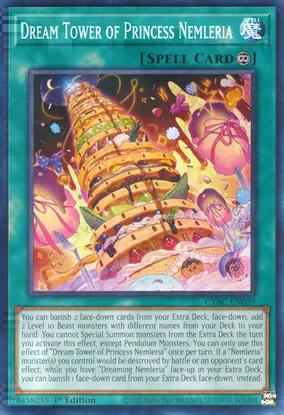 Dream Tower of Princess Nemleria (CYAC-EN059) Common - Near Mint 1st Edition