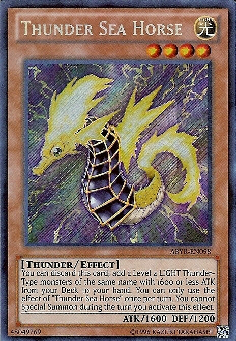 Thunder Sea Horse (ABYR-EN098) Secret Rare - Near Mint Unlimited