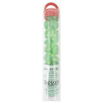 CHX01158: Glass Stones Tube - Green Catseye (20+)